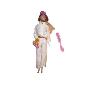 2013 Barbie with brush, Nsync Hat and purse